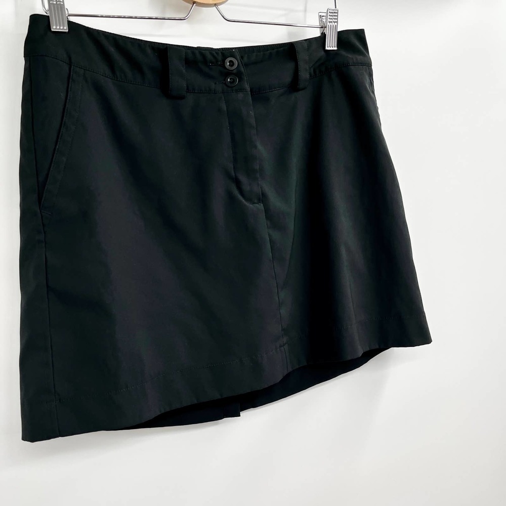 Nike Golf Black Skort Skirt with Built-in Shorts Solid Black Activewear